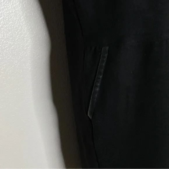 Zara Faux Suede Black Midi Dress with‎ Pockets Size M - Picture 2 of 9